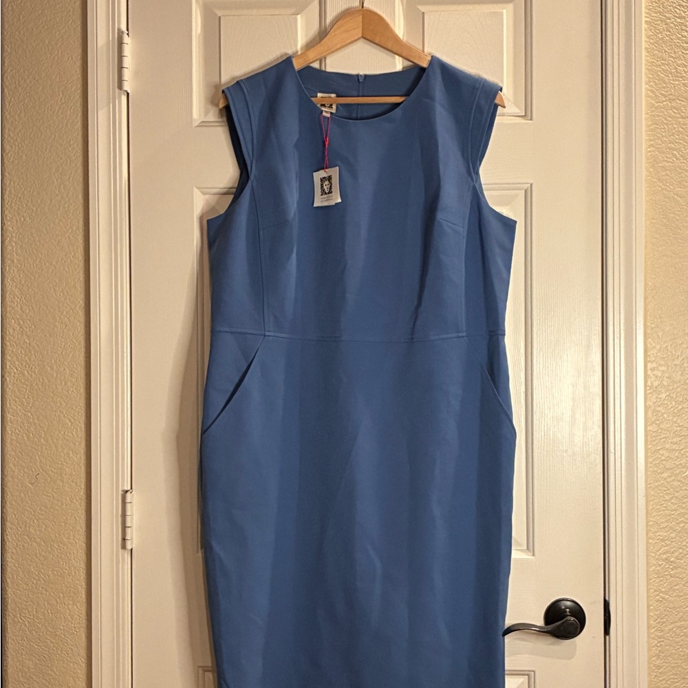 Anne Klein Classic Blue Midi Dress - Picture 2 of 11